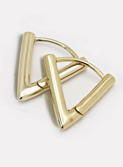ACHIEVE Triangle Huggies Earrings | Sterling Silver