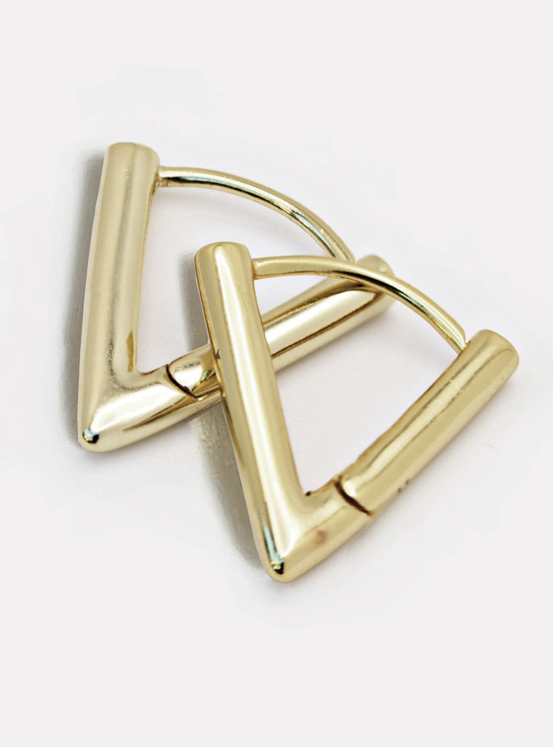 ACHIEVE Triangle Huggies | Sterling Silver