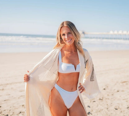 Kimono Bathrobe - Soft Lightweight Turkish Cotton Robe