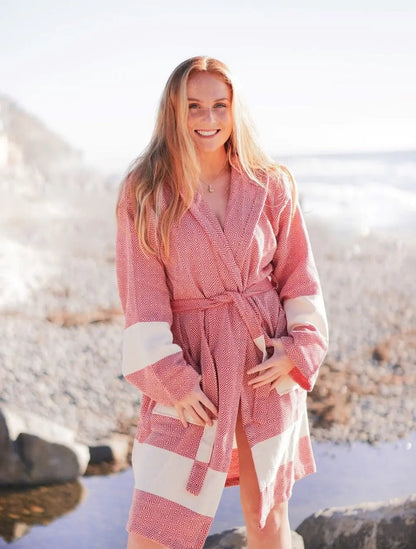 Turkish Bathrobe - Hand Made 100% Turkish Cotton - Venice