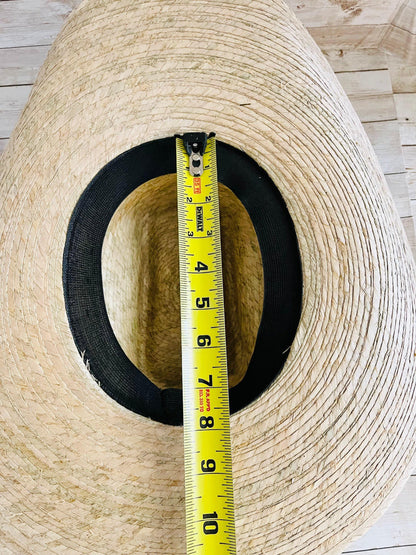 Cowboy Mexican Palm Leaf Straw Hat Sombrero Vaquero Artesanal de Palma
