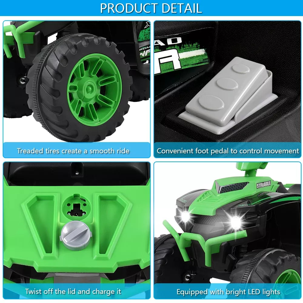 Kids all terrain electric ride-on car with dual drive motors