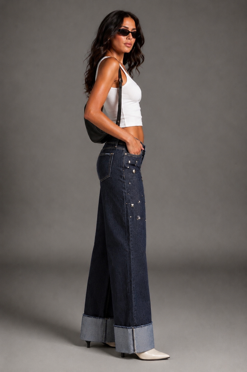 Silver Static Low Rise Jean-Indigo