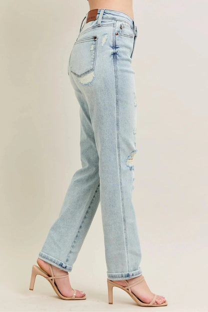 Women's Plus Size Jeans Jeans - Plus Size Destroyed - Women's Boyfriend Fit