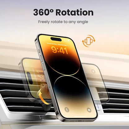 Magnetic Car Phone Holder Wireless Charger with LED Light for iPhone