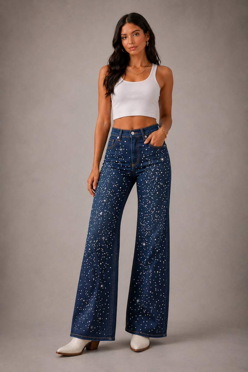 Celeste Wide Leg Jean Dark Wash