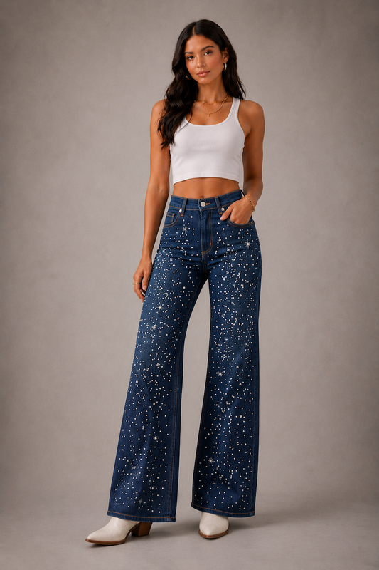 Celeste Wide Leg Jean Dark Wash