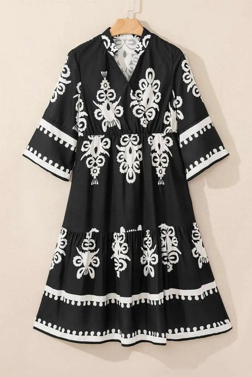 Women's Black Midi Dress | Love Salve Bohemian