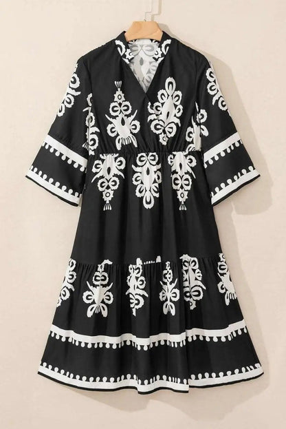 Women's Black Midi Dress | Love Salve Bohemian