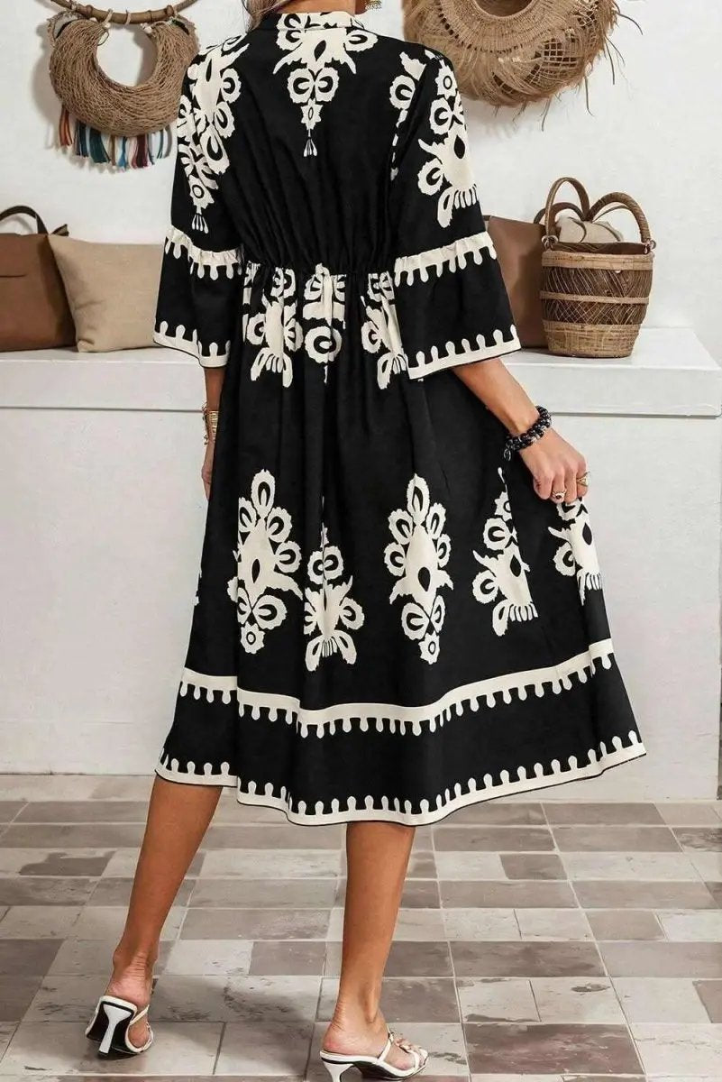 Women's Black Midi Dress | Love Salve Bohemian