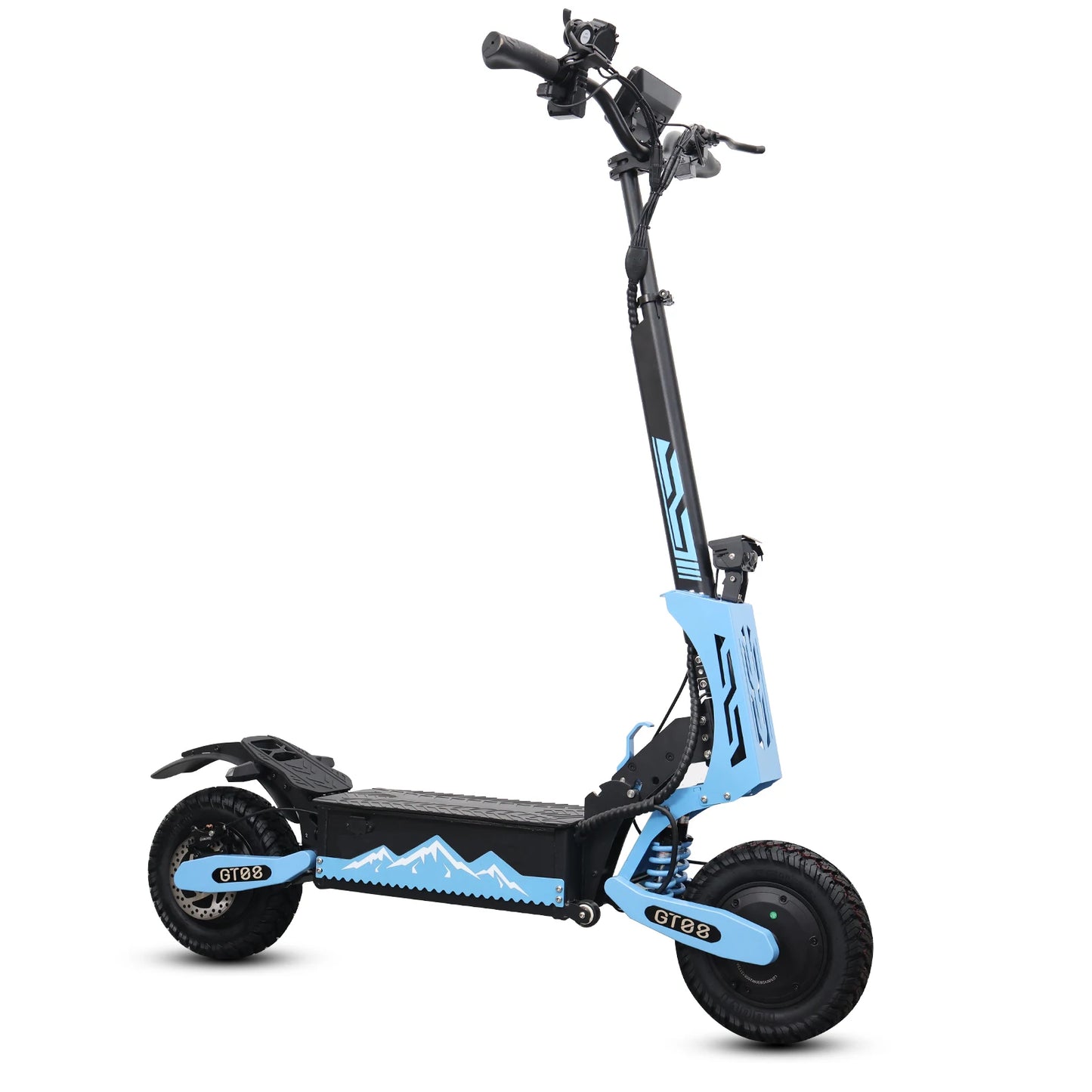 Black and blue electric scooter on a white background | Origin Zero