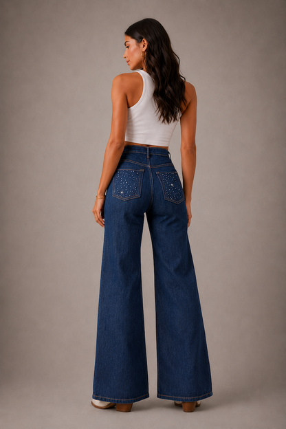 Celeste Wide Leg Jean Dark Wash