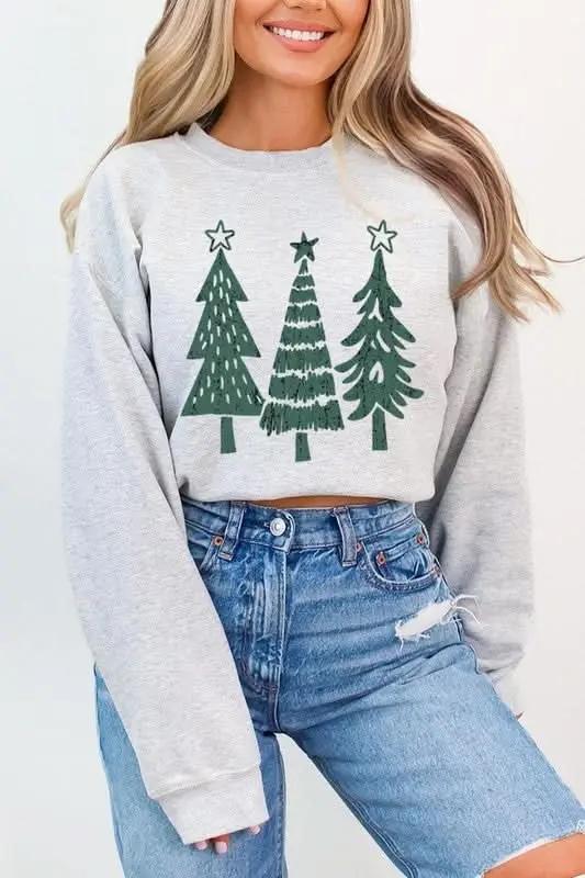 Christmas Tree Fleece Sweatshirt by Color Bear
