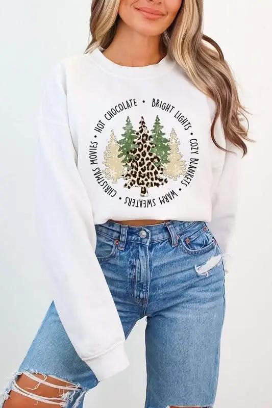 Color Bear Christmas Tree Sweatshirt Unisex Fleece