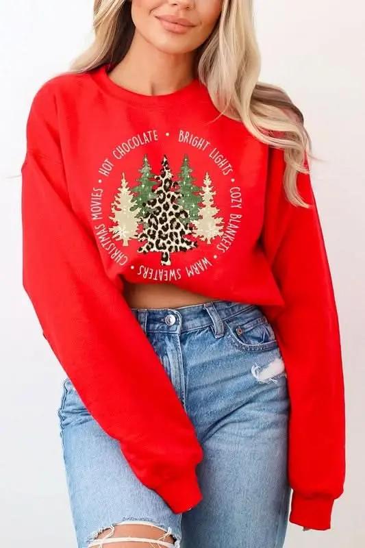 Color Bear Christmas Tree Sweatshirt Unisex Fleece