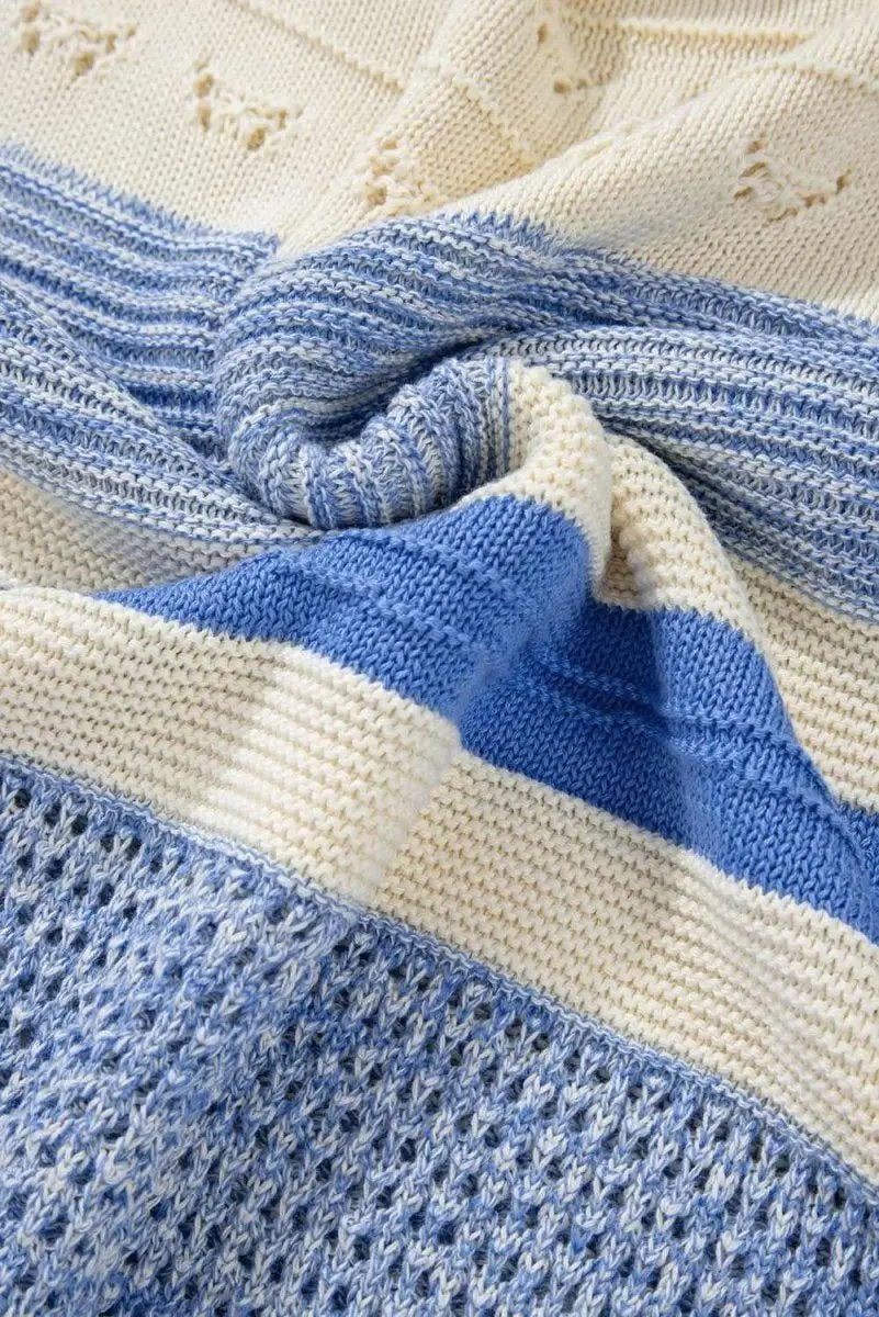Sweaters Trendsi Contrast Sweater Women's Casual Long Sleeve Knit Top Cozy & Chic