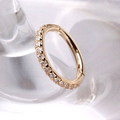 14Kt. Yellow Gold Multi Jeweled Seamless Clicker Ring