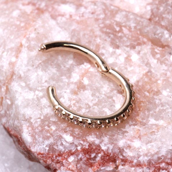 14Kt. Yellow Gold Multi Jeweled Seamless Clicker Ring