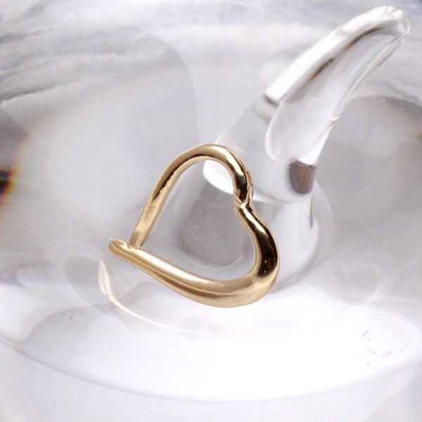 14Kt. Yellow Gold Lovely Heart Seamless Clicker Ring