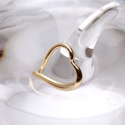 14Kt. Yellow Gold Lovely Heart Seamless Clicker Ring