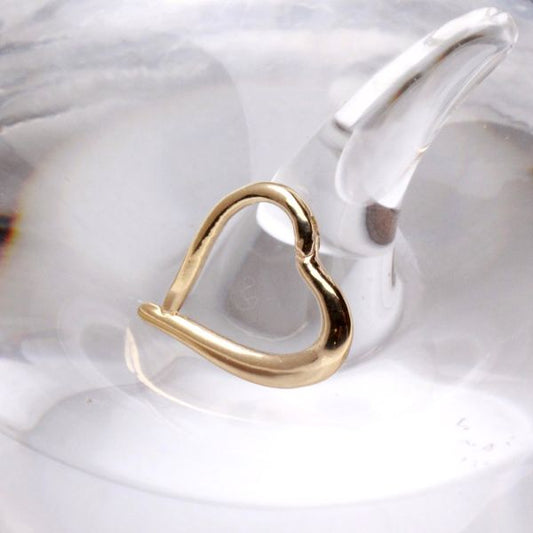 14Kt. Yellow Gold Lovely Heart Seamless Clicker Ring