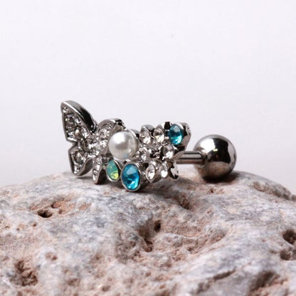 316L Stainless Steel Art of Brilliance Branched Butterfly Cartilage Earring
