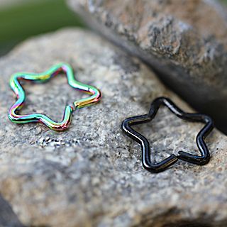 PVD Plated Star Shaped Cartilage Earring
