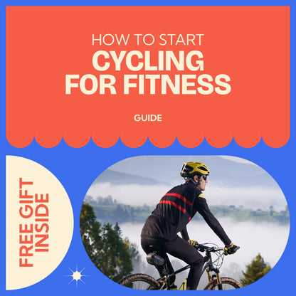 Book cover with cyclist on mountain bike and text about starting cycling for fitness. | Origin Zero