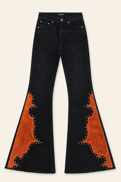 Rockstar Rouge Flare Copper Suede