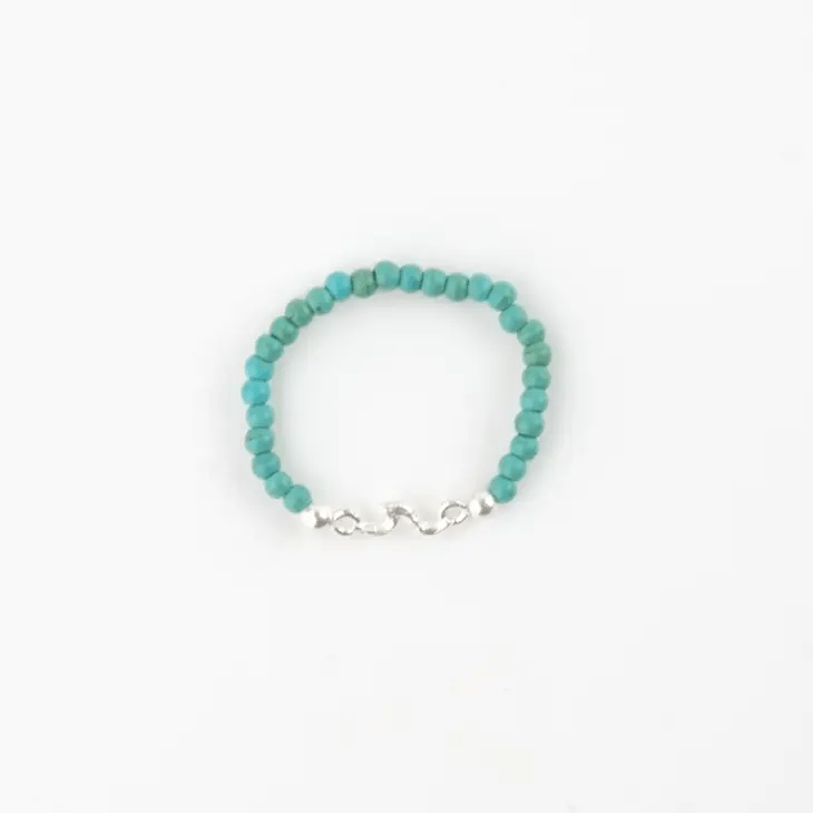 Kuta Wave Stone Stretch Ring
