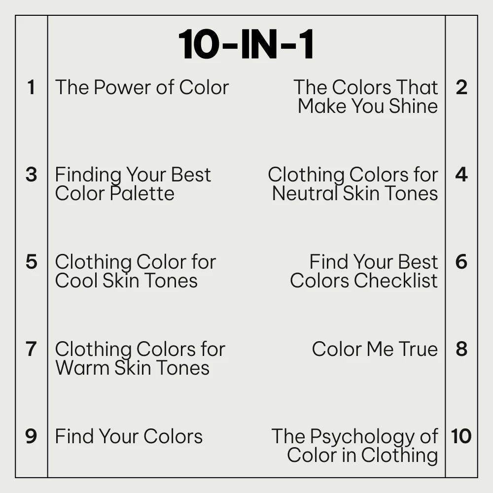 10-in-1 Color Analysis for Beginners Bundle with Guides, eBooks & Checklists for Personal Style & Fashion Confidence