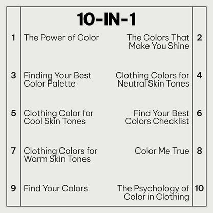 10-in-1 Color Analysis for Beginners Bundle with Guides, eBooks & Checklists for Personal Style & Fashion Confidence