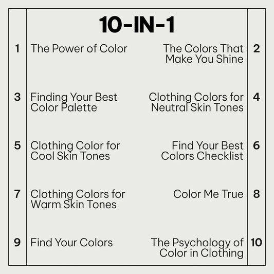 10-in-1 Color Analysis for Beginners Bundle with Guides, eBooks & Checklists for Personal Style & Fashion Confidence