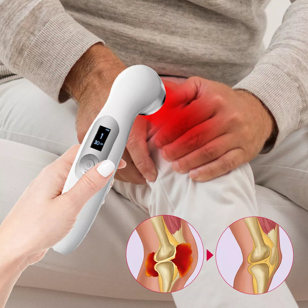 Handheld Cold Laser Therapy Device for Pain Relief with LED Display