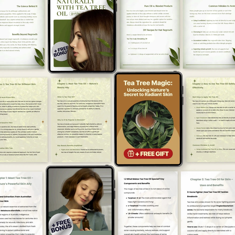 Tea Tree Oil Magic Revealed | 4-in-1 beauty benefits of tea tree oil Digital Bundle