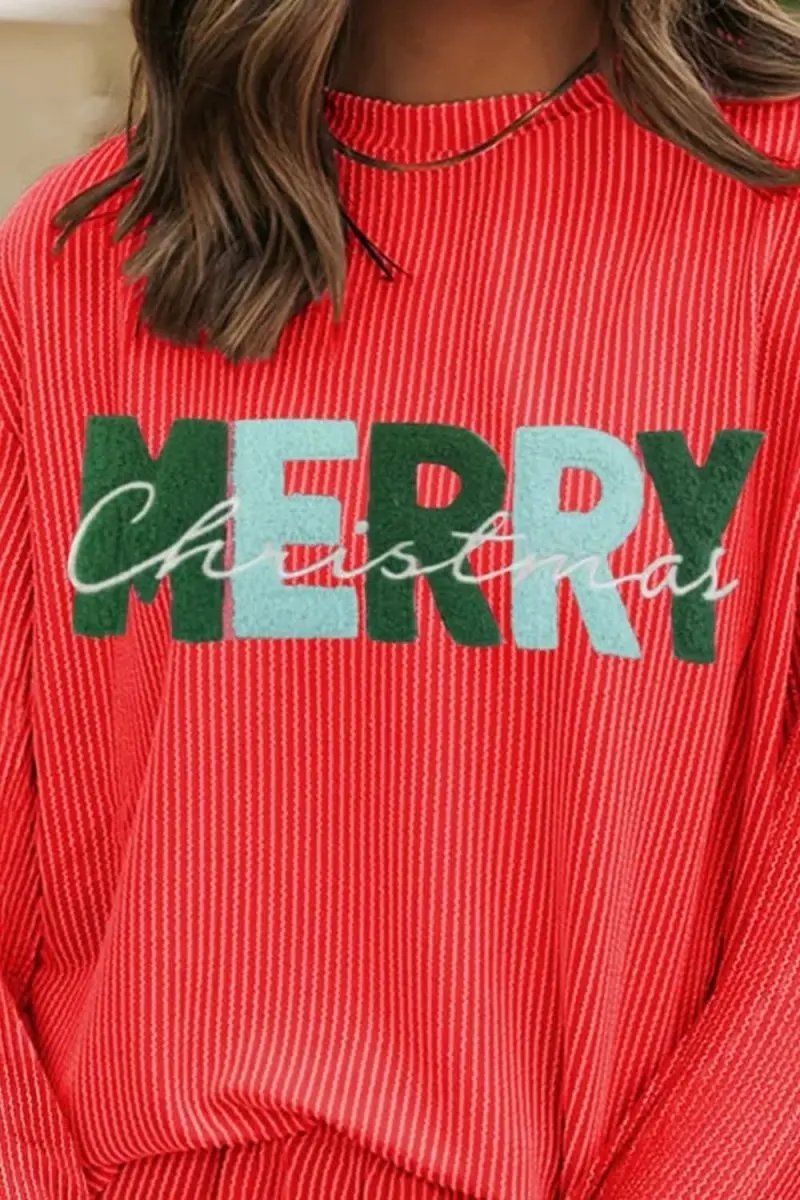 Festive Cheer Women's Loungewear Set Cozy Long Sleeve Top & Shorts Comfortable