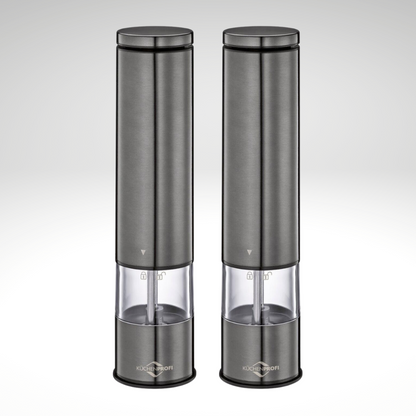 "Boston" Electric Salt and Pepper Mill, s/s, acrylic, 2" dia. x 9"