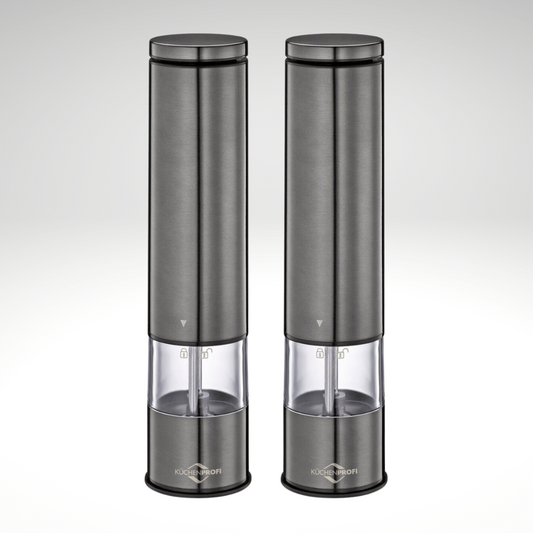 "Boston" Electric Salt and Pepper Mill, s/s, acrylic, 2" dia. x 9"