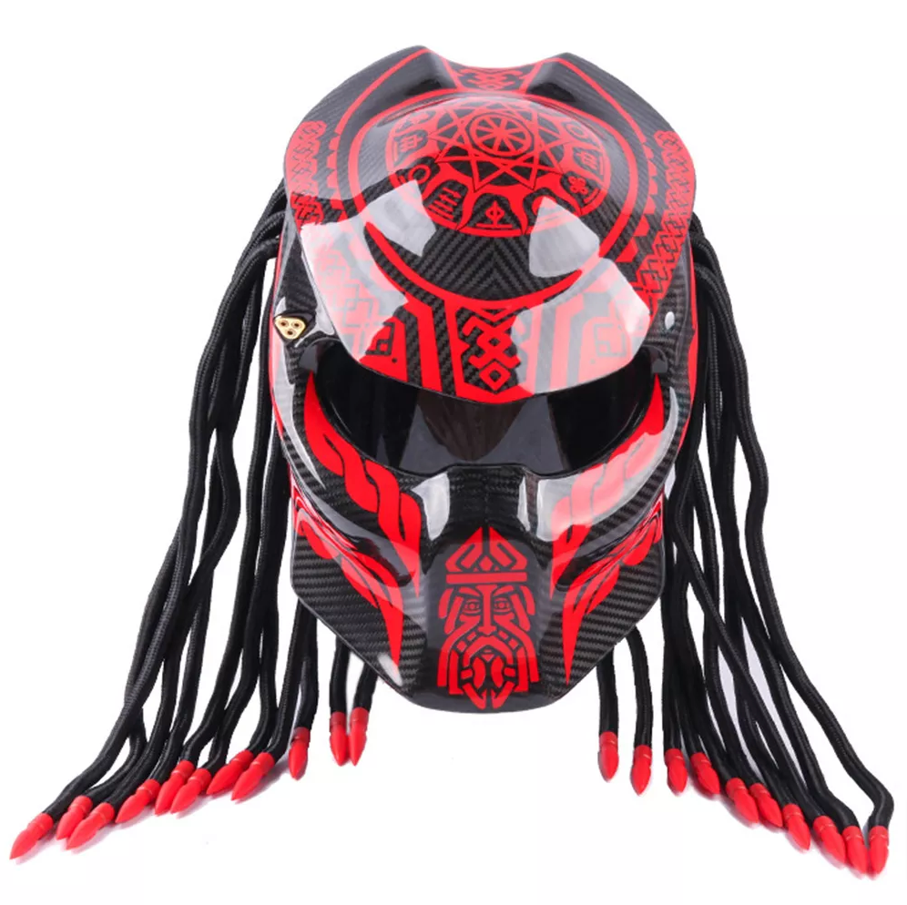 Ultra HD Carbon Fiber Full Face Motorcycle Helmet – Cyber Style, Unisex, for Cosplay & Cycling