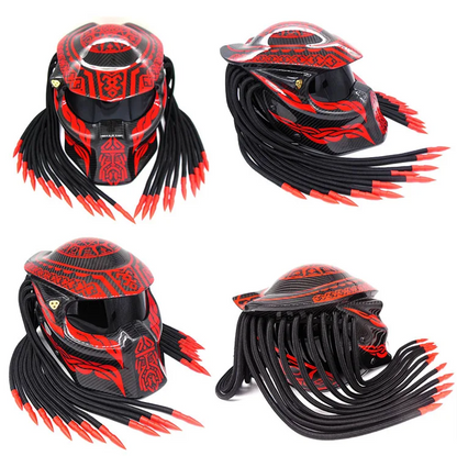 Ultra HD Carbon Fiber Full Face Motorcycle Helmet – Cyber Style, Unisex, for Cosplay & Cycling