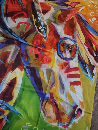 100% Silk Wild Rag War Horse by BB Wyatt a double b wild rags exclusive