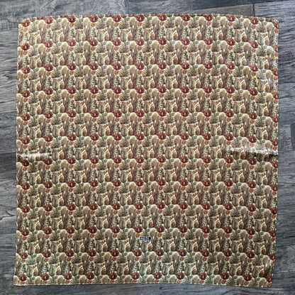 100% Silk Wild Rag Cactus Neutral tones of beige, green, rust by Double B Wild Rags