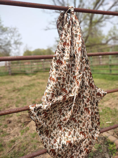 Wild Rag 100% SILK Western Elements Cowboy Western Neck Scarf Bandanna by Double B Wild Rags