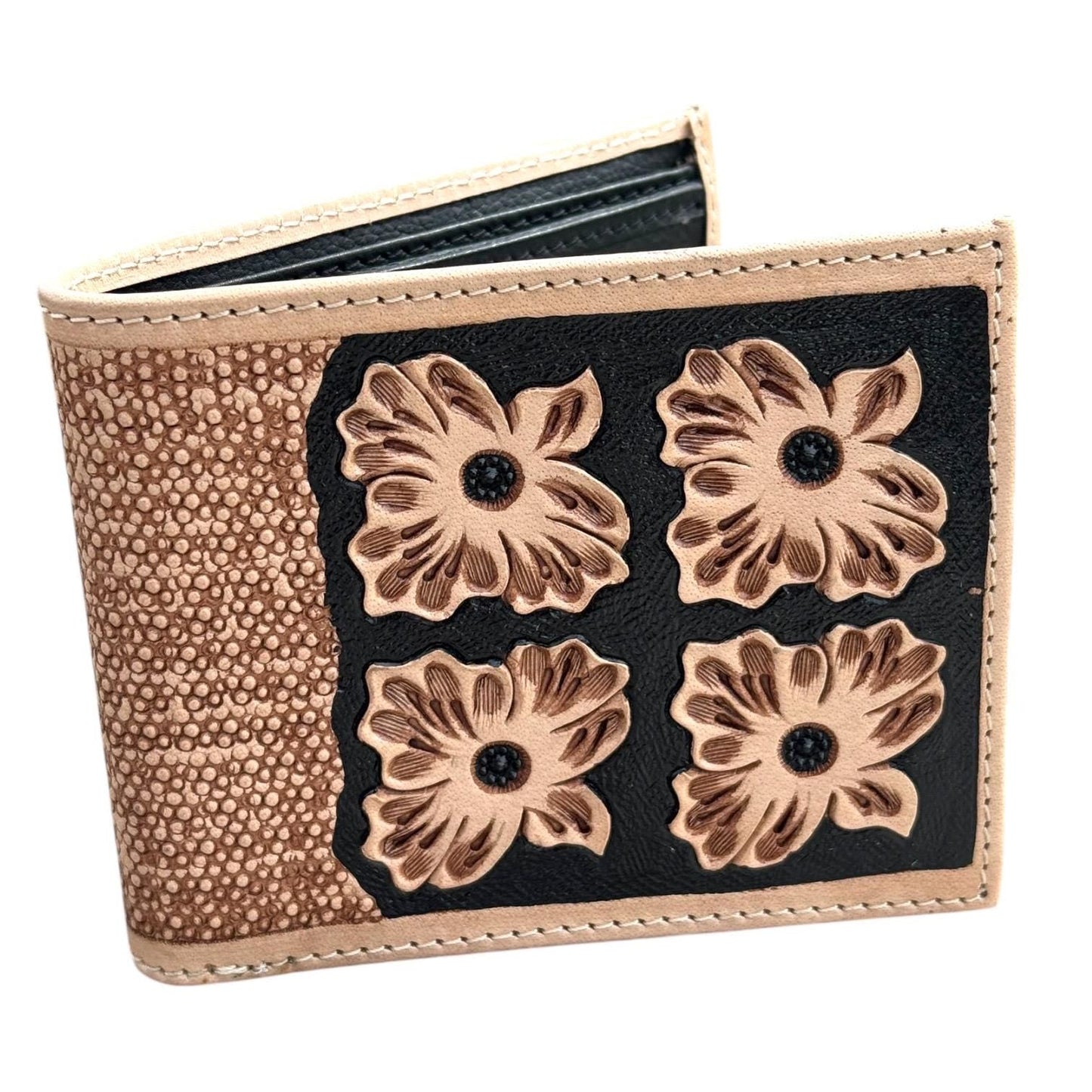 Men’s Western bi-fold leather wallet