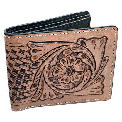 Men’s Western bi-fold leather wallet