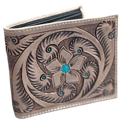 Men’s Western bi-fold leather wallet