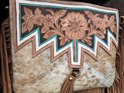 Genuine Western Spotted Cowhide Leather Purse and Wallet