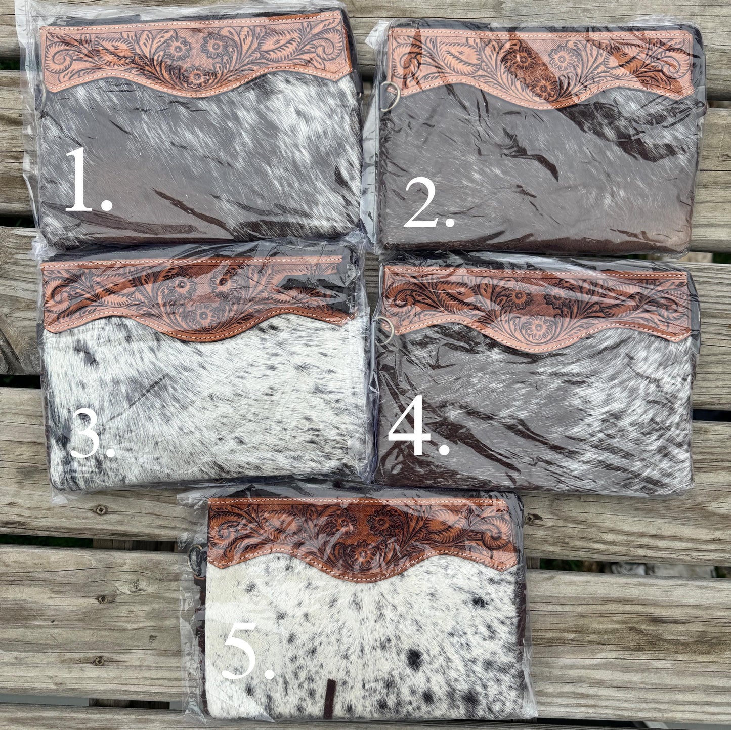 Genuine Western Cowhide Leather Purse with fringe