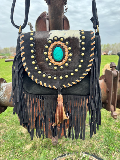 Genuine Western Boho Fringe suede leather purse by Double B