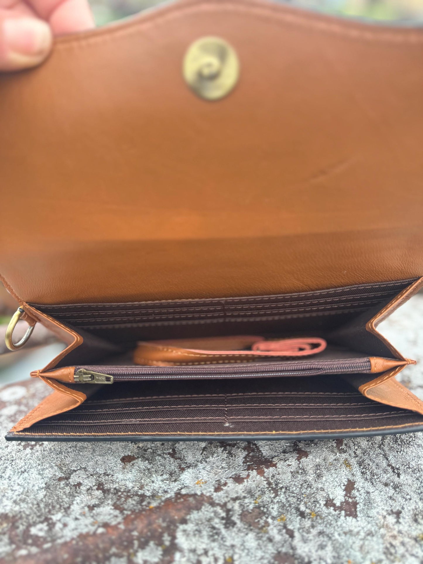Desert Sunset Western Speedy Leather Purse with optional wallet